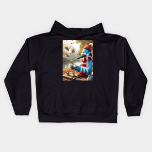 Festive Park Adventures Unveiled: Regular Show Christmas Art for Iconic Cartoon Holiday Designs! Kids Hoodie